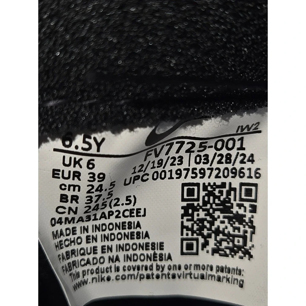 Nike Air Force 1 LV8 1 (GS) Black Crocodile 6.5Youth‎ Sneakers
